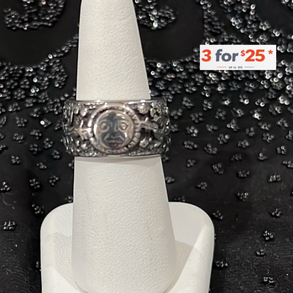 Wiccan Sun Moon Ring size 8